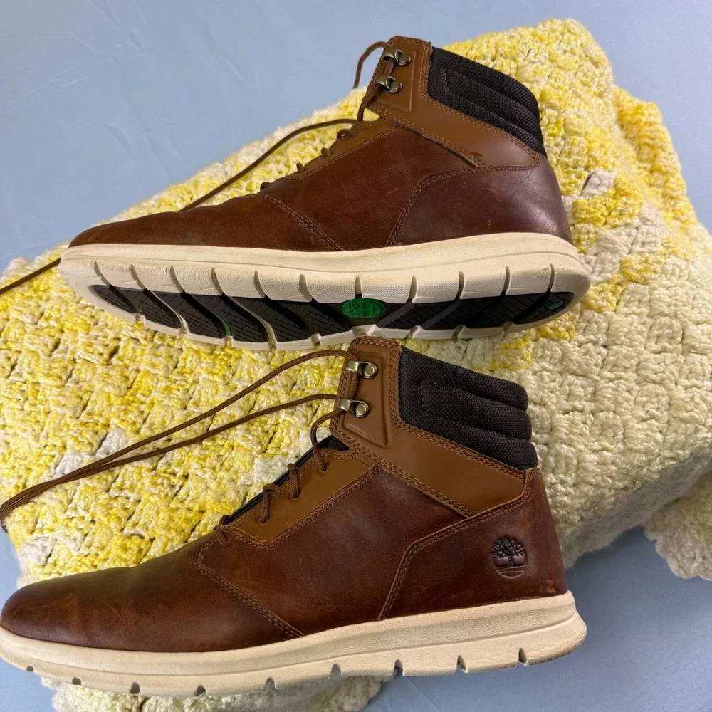 Timberland Killington Chukka Mens 11.5 Brown Leather Boots A10EE SensorFlex